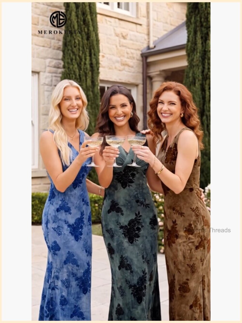 Sleeveless Floral Bodycon Maxi Dress V-Neck Wedding Guest Cocktail - Picture 7 of 7